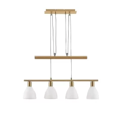 Simeon Lámpara Colgante White/Brass - Lindby