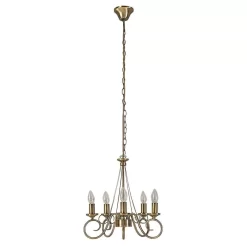 Marnia 5 Chandelier Latón - Lindby