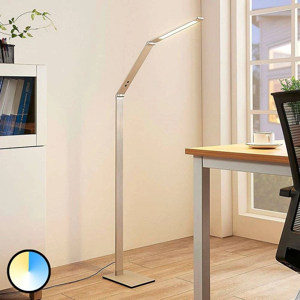 Nicano Lámpara De Pie Alu - Lucande - Imagen 5