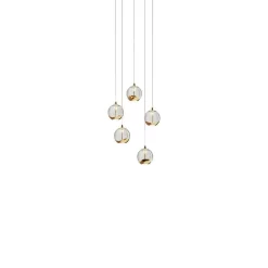 Hayley 5 Lámpara Colgante Clear/Gold - Lucande