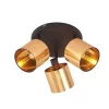 Joudy 3 Round Lámpara De Techo Brass/Black - Lindby