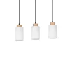 Talia 3 Lámpara Colgante Black/Wood/White - Envostar