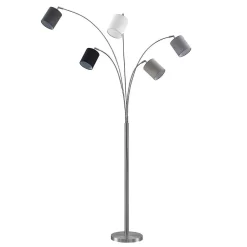 Abiram Lámpara De Pie Grey/Black/White - Lindby