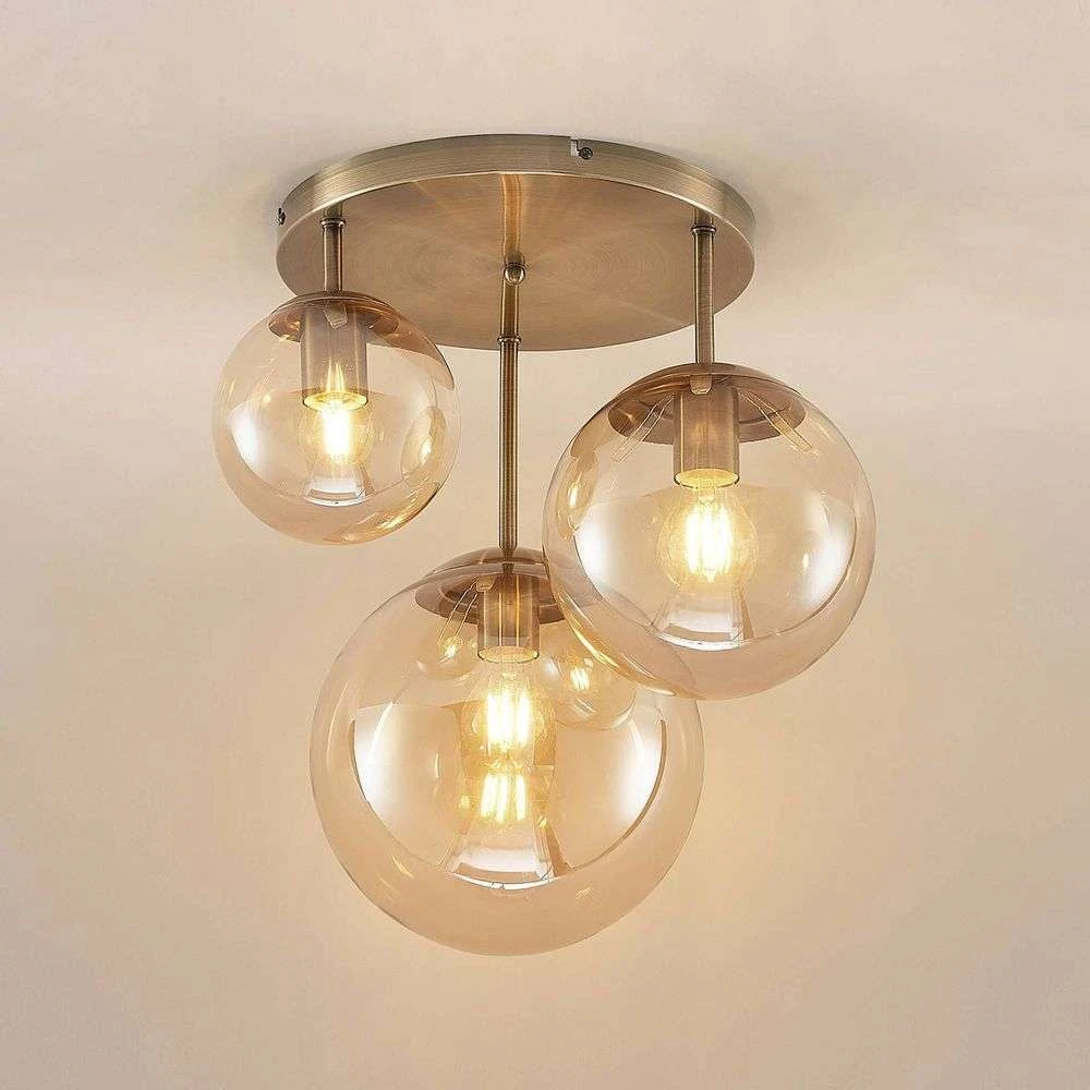 Teeja Cluster Lámpara De Techo Amber - Lindby - Imagen 5