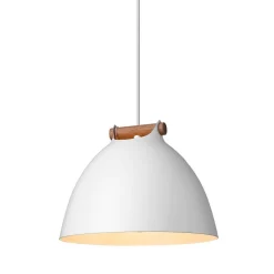 Århus Lámpara Colgante Ø24 White/Wood - Halo Design