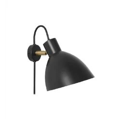 KH#1 Negro/Latón Crudo Aplique De Pared - KonstHantverk