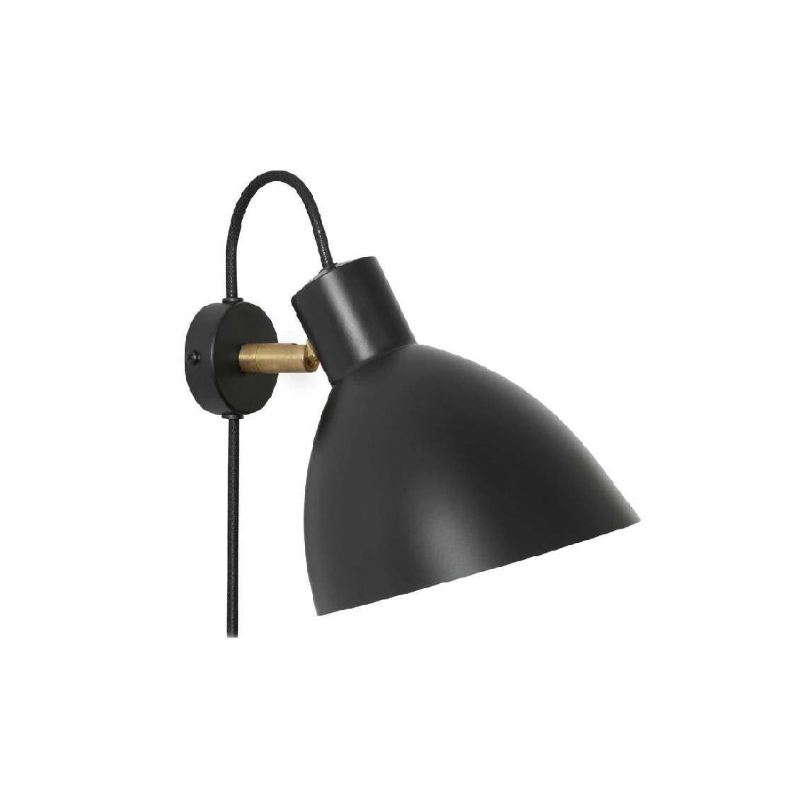 KH#1 Negro/Latón Crudo Aplique De Pared - KonstHantverk